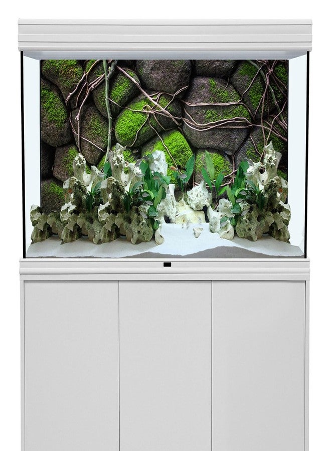 AWERT 48x18 inches Stone Aquarium Background Rock Fish Tank Background Rocky Terrarium Background Vinyl - Image 2