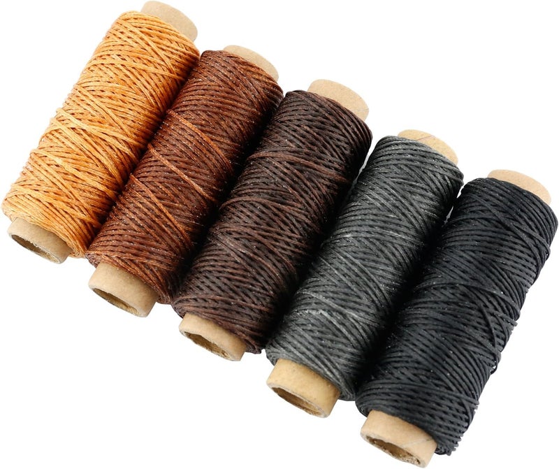 Jasol 200 Meter 150D Leather Sewing Waxed Thread Cord – 8 Colors (25M Each) | 1mm Flat Wax Thread for Leather Craft DIY, Hand Stitching, Shoe & Bag Repair, Bookbinding, Upholstery, Canvas & Sewing Projects - Image 5