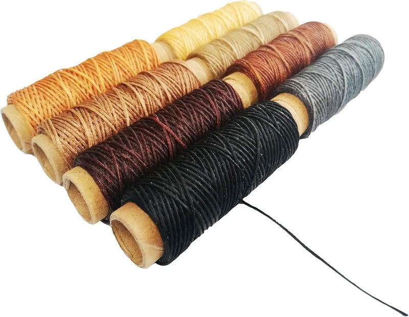 Jasol 200 Meter 150D Leather Sewing Waxed Thread Cord – 8 Colors (25M Each) | 1mm Flat Wax Thread for Leather Craft DIY, Hand Stitching, Shoe & Bag Repair, Bookbinding, Upholstery, Canvas & Sewing Projects - Image 3