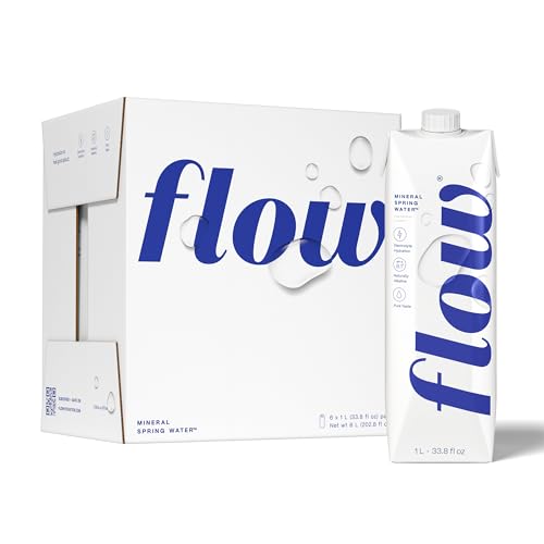 Flow Alkaline Spring Water 100 Naturally Alkaline1L Pack of 6