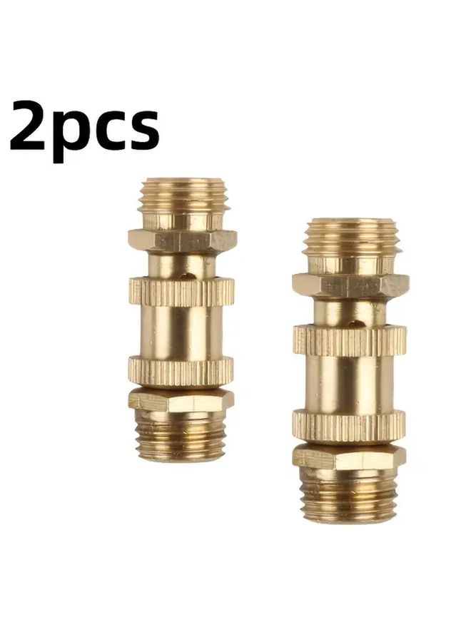 2pcs 1 4 Inch Pure Copper Air Compressor Push Pull Valve And Ball Valve - Image 2