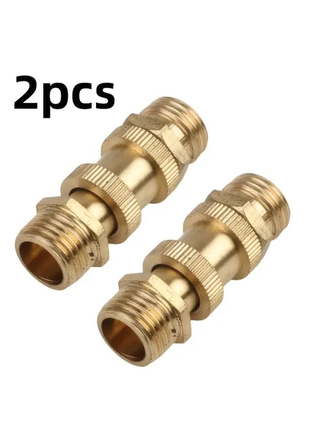 2pcs 1 4 Inch Pure Copper Air Compressor Push Pull Valve And Ball Valve - Image 1