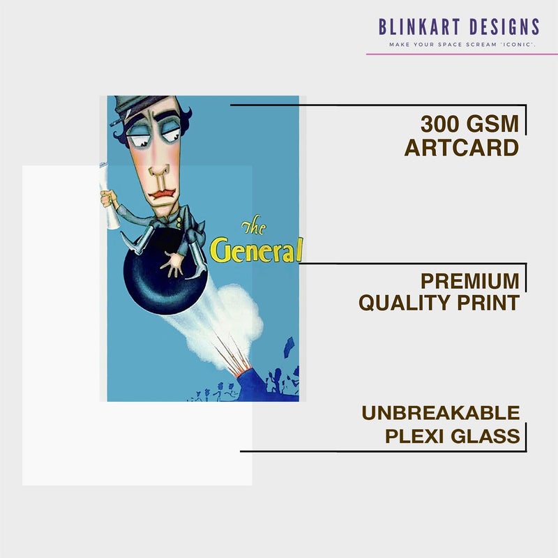 BLINKART BLINKART Aesthetic The General 1926 Movie Photo Frame Album Poster For Home Bedroom Living Room Bedroom Home Office Study Room13 10 Inches  - Image 4