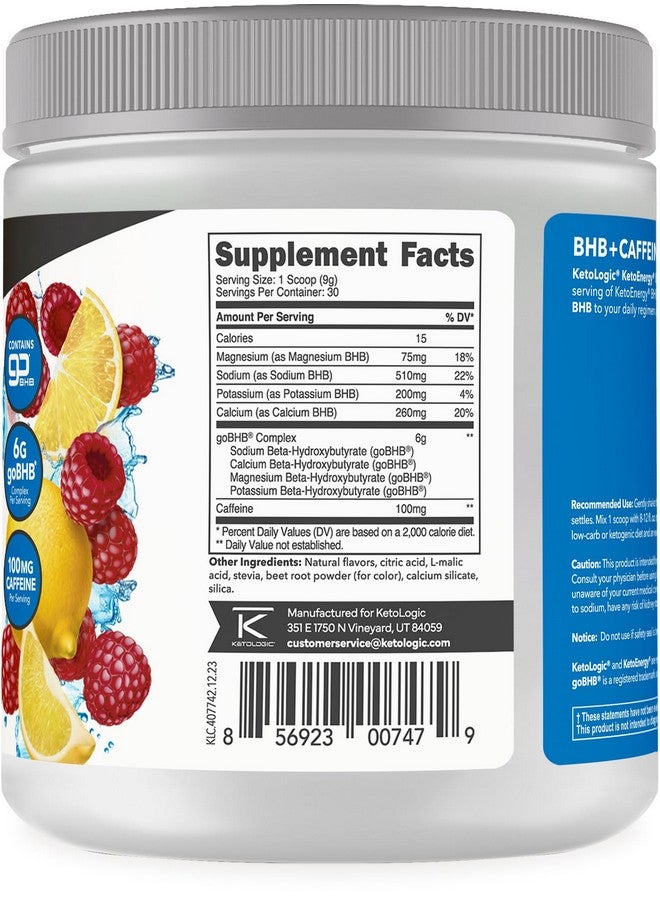 KetoLogic BHB KetoEnergy Exogenous Ketones Powder with Caffeine | Raspberry Lemonade - 30 Serve | Supports Low Carb, Keto Diet & Boosts Energy, Focus | Keto Pre-Workout Supplement, Beta-Hydroxybutyra - Image 4