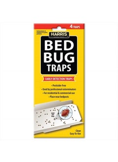 Harris Harris Bed Bug Traps for Early Detection & Monitoring, 4 Pack  - Image 1