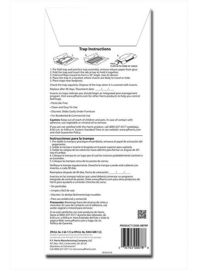 Harris - Harris Bed Bug Traps for Early Detection & Monitoring, 4 Pack - Image 1