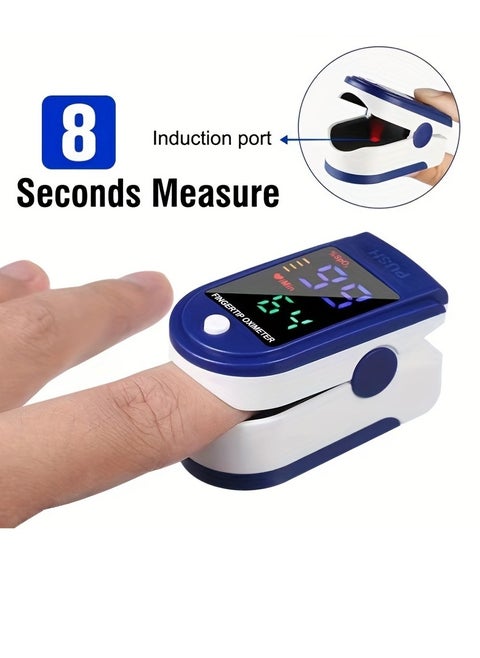 Medical Oximeter, Finger Clip Type Blood Oxygen Saturation Heart Rate Detection Oximeter ( Battery Not Included)