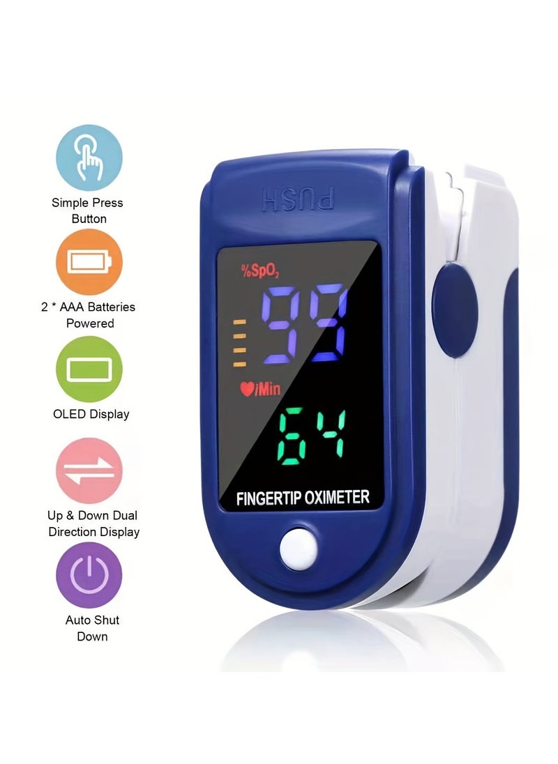 Generic - Medical Oximeter, Finger Clip Type Blood Oxygen Saturation Heart Rate Detection Oximeter ( Battery Not Included) - Image 1