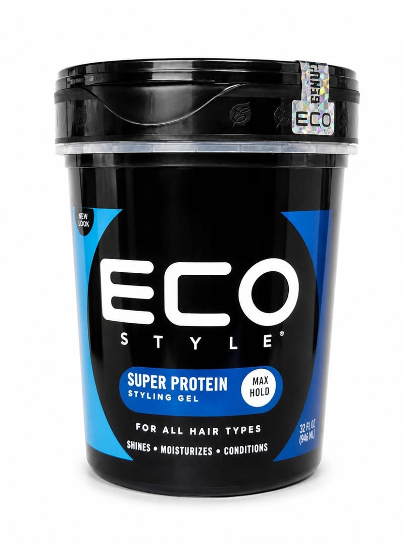 Eco Style Super Protein Max Hold Styling Gel 946ml - Image 1