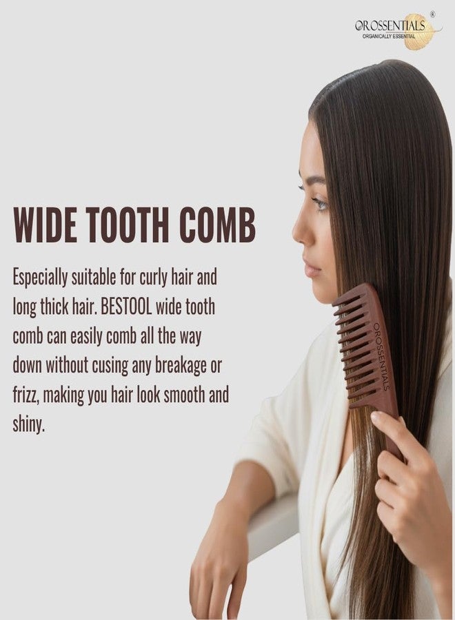 OROSSENTIALS مشط خشب الصندل / أسنان متقاربة مضادة للكهرباء الساكنة | الصحة والجمال | العناية بالشعر وتصفيفه | فرش وأمشاط | مشط خشبي طبيعي لنمو الشعر والعناية بفروة الرأس | مشط خشبي مضاد للكهرباء الساكنة وخالٍ من التجعد للشعر الكثيف والمجعد والمستقيم والمموج | لطيف على فروة الرأس ويقلل من تكسر الشعر - Image 3