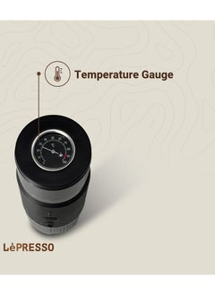 Portable Espresso Machine with 15 Bar Pressure and Temperature Gauge / 80ml Water Tank / Heating Extraction / Capsule & Powder - Black - pzsku/ZFDCEF81FF8CE9823BE8EZ/45/_/1726749226/a912ccb3-aa03-4495-b673-44ee9067b05b