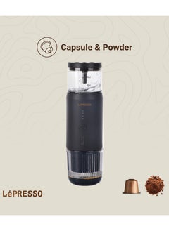 Portable Espresso Machine with 15 Bar Pressure and Temperature Gauge / 80ml Water Tank / Heating Extraction / Capsule & Powder - Black - pzsku/ZFDCEF81FF8CE9823BE8EZ/45/_/1726749230/1ebcee73-d5bd-40c1-aaef-43cfbd605d09