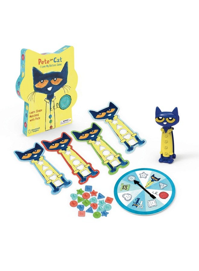 إديوكيشنال إنسايتس لعبة لوحية Pete The Cat I Love My Buttons من Educational Insights للأطفال الصغار ومرحلة ما قبل المدرسة، من 2 إلى 4 لاعبين، هدية للأولاد والبنات، لعبة عائلية ممتعة للأطفال من سن 3 سنوات فما فوق - Image 1