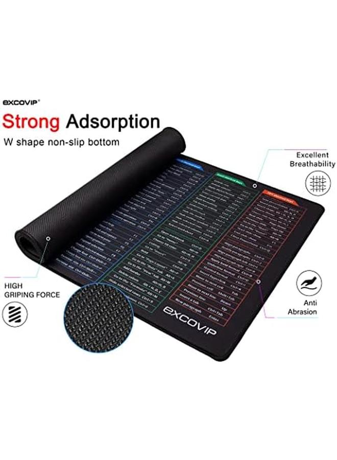 Large Gaming Mouse Pad Long Xxl Mousepad Shortcut Mouse Pad Extended Computer Mouse Pad Desk Mat With Stitched Edges For Gamer Office Home 900X400Mm - Image 4