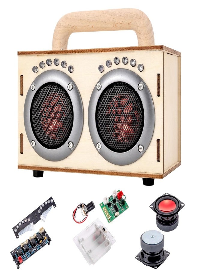 JIUWU STEM Kits for Kids, DIY Bluetooth Speaker Kit Science Project, Build Your Own Wooden Speaker with LED Lights, Educational Building Set for Boys Girls Age 8-12 14 16 Birthday Gift Graduation Gift - Image 1