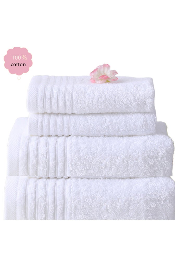 TANGBLIB Egyptian luxury Cotton hotel Bath Towels (100% cotton) Set – 4 Piece Set with 2 Large Bath Towels 70*140 & 2 Hand Towels 40*70, Ultra Soft, Highly Absorbent - Image 2