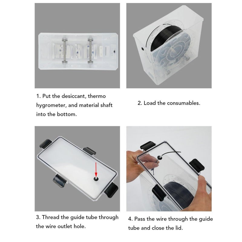 Filament Dehydrator Storage Box ABS Material With Hygrometer For 3D Printing Filament - Image 5