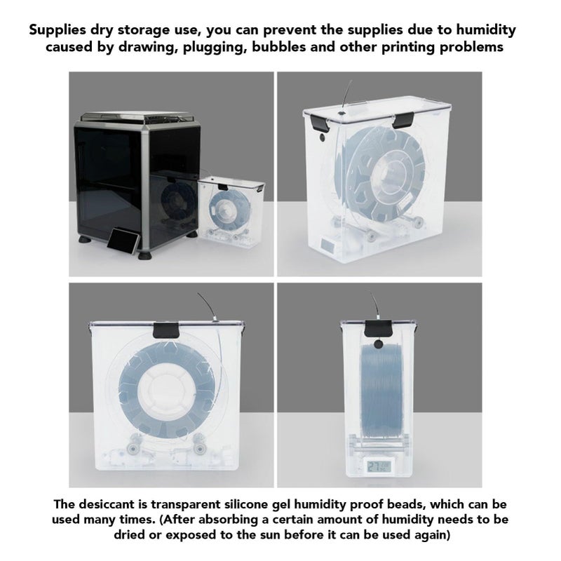 Filament Dehydrator Storage Box ABS Material With Hygrometer For 3D Printing Filament - Image 4