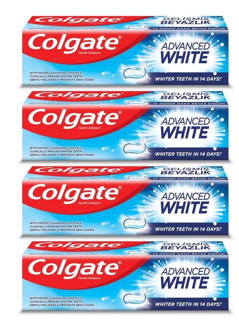 Pack Of 4 Colgate Toothpaste Advanced White Fluoride 100 ml