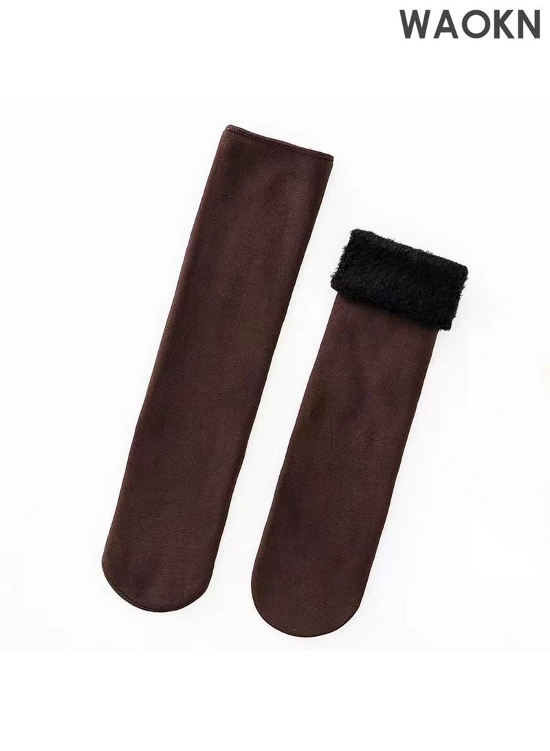 WAOKN 6 Women Girl Winter Warm Thicken Cashmere Wool thermal Socks Velvet Boots Floor Snow Socks Comfortable, Breathable & Stability-Focused Ultra Warm Socks for Running Walking Fitness Outdoor Sports - Image 4