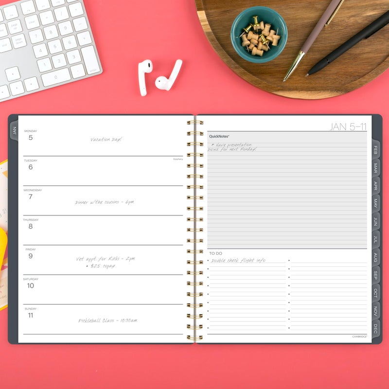 Cambridge 2026 Planner, Weekly & Monthly, 8-1/2" x 11", Large, Hera (1765-905-26) - Image 2