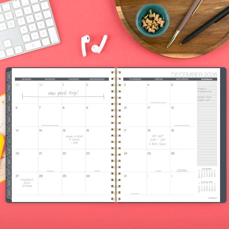 Cambridge 2026 Planner, Weekly & Monthly, 8-1/2" x 11", Large, Hera (1765-905-26) - Image 3