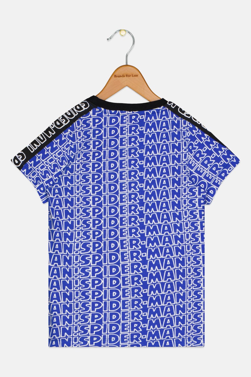 Hamleys x Marvel Toddlers Boy Graphic Print Short Sleeve T-Shirt, Blue - Image 3