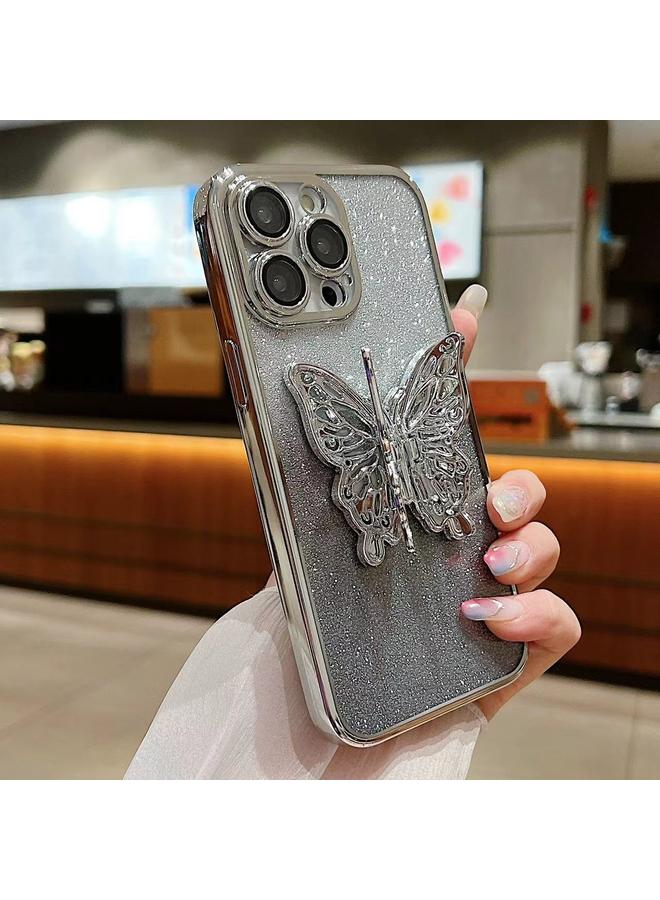 S-TOP Case For iPhone 7 / 8 / SE 2022 Electroplated Gradient Glitter 3D Butterfly TPU Phone Case - Image 5
