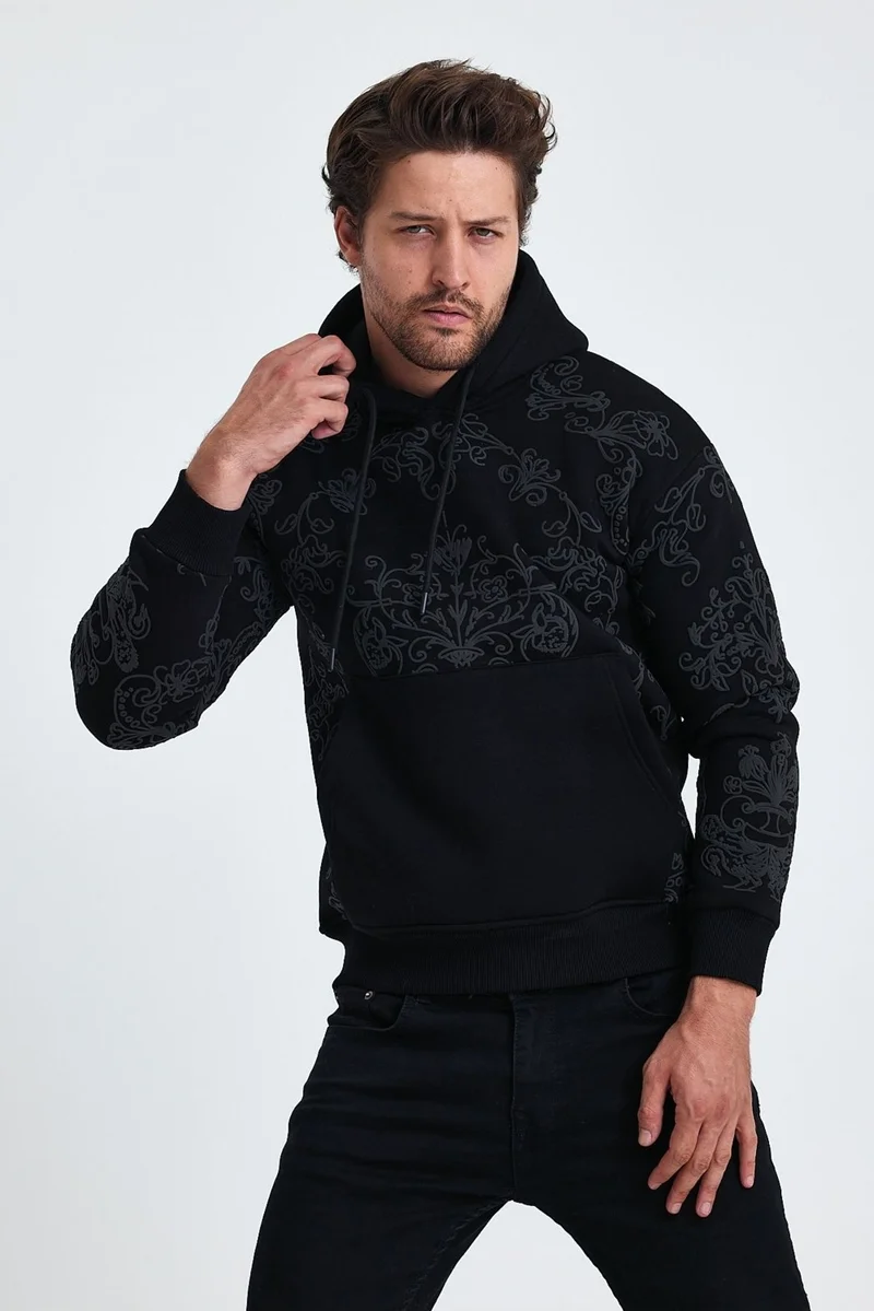 Cool Tarz Cool Style Men's Selanik Standard Fit Regular Cut Polar Fleece Inside 3 Thread Hooded Cotton Sweatshirt