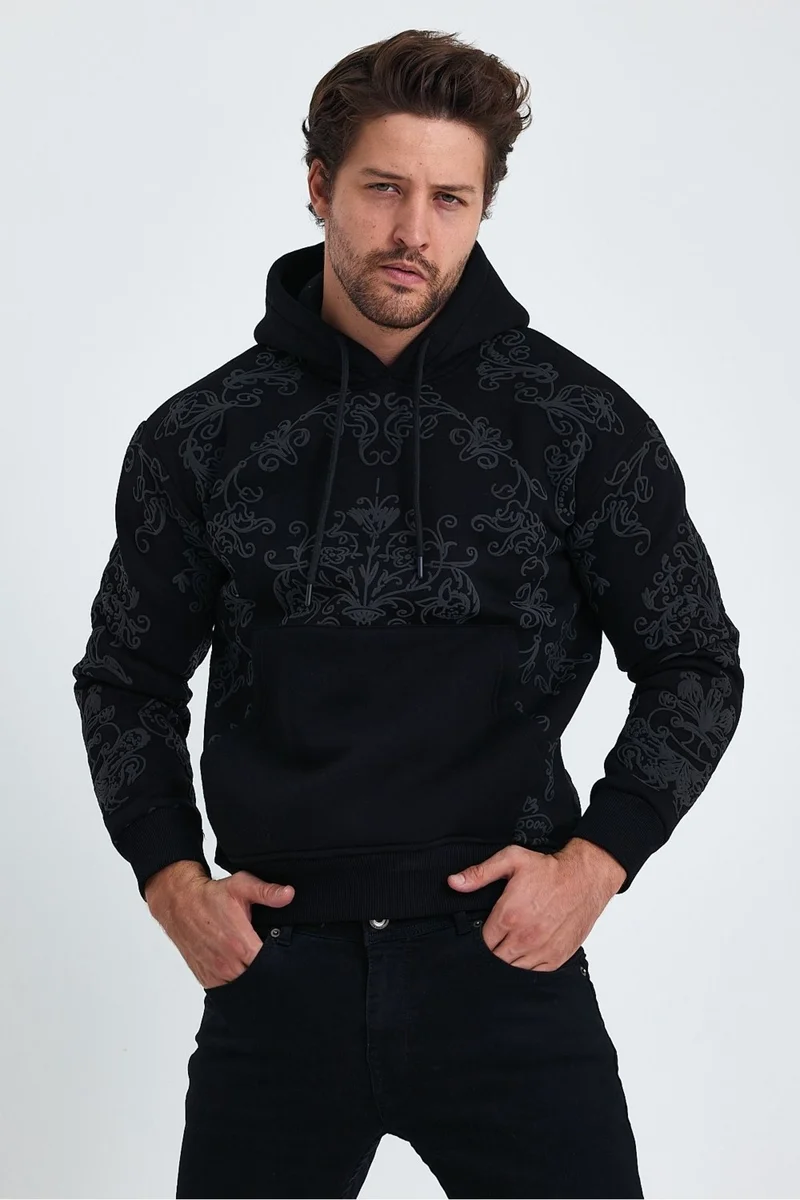 Cool Tarz Cool Style Men's Selanik Standard Fit Regular Cut Polar Fleece Inside 3 Thread Hooded Cotton Sweatshirt
