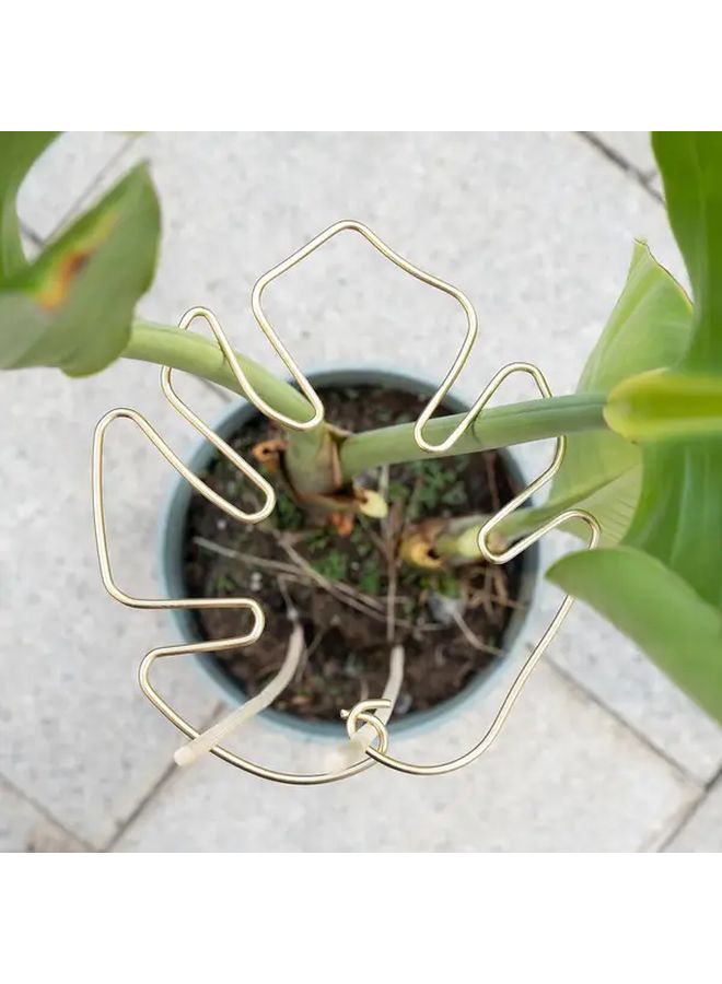 Golden Plant Stand Vintage Metal Indoor Outdoor Flower Pot Holder - Image 1