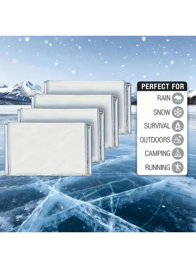 10pcs Heavy Duty Thermal Blanket 51x83 Inch Emergency Shelter Lock In Insulation Portable - Image 2