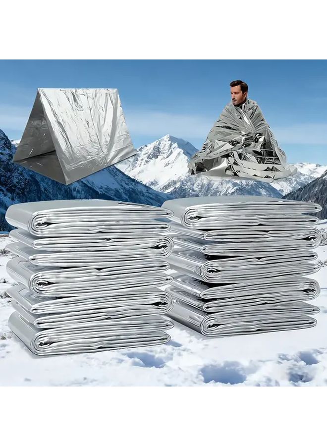 10pcs Heavy Duty Thermal Blanket 51x83 Inch Emergency Shelter Lock In Insulation Portable - Image 1