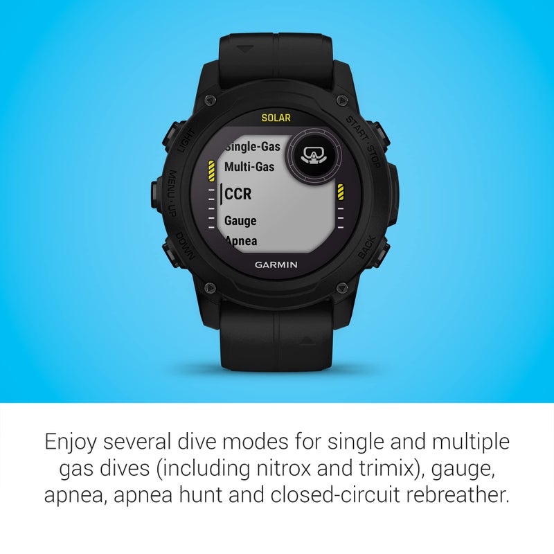 GARMIN Garmin Descent™ G1 Solar, Rugged Dive Computer with Solar Charging Capabilities, Multiple Dive Modes, Activity Tracking, Black  - Image 4