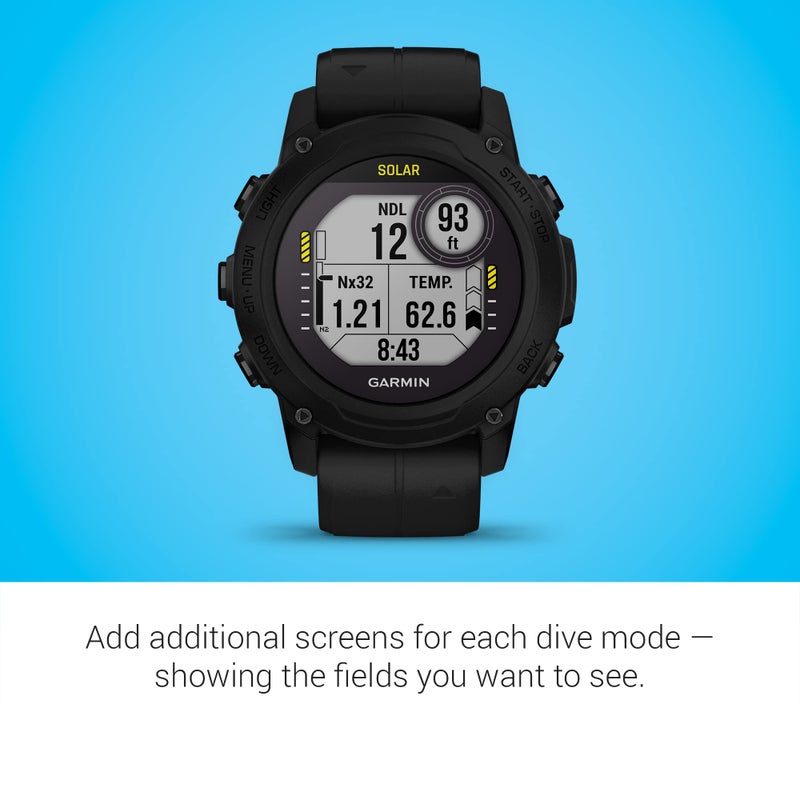 GARMIN Garmin Descent™ G1 Solar, Rugged Dive Computer with Solar Charging Capabilities, Multiple Dive Modes, Activity Tracking, Black  - Image 5