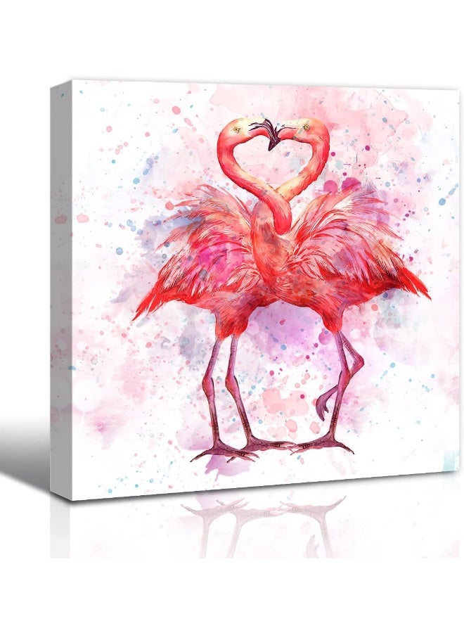 C8BUSIS Flamingos Canvas Wall Art Decor - Image 1