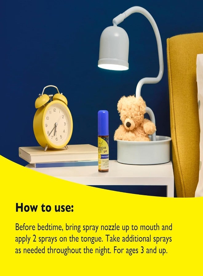 RESCUE Rescue Kids Calm Nights Spray – Alcohol-Free Sleep Support with Gentle Flower Essences – For Ages 3+ – Promotes Calming Bedtime Routine & Inner Calm – 20ml – Vegan & Vegetarian Friendly - Image 5