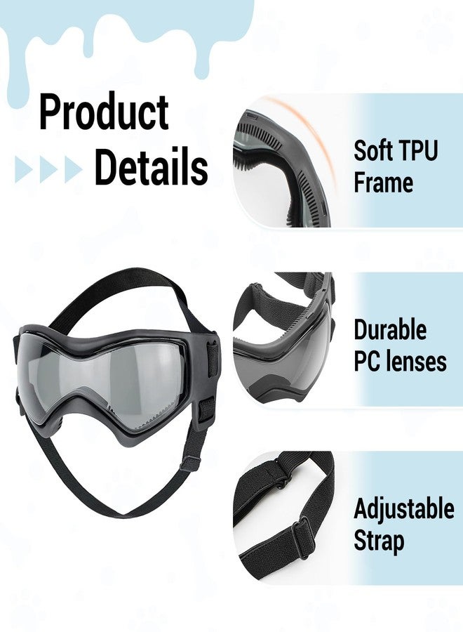BillionChains Dog Helmet and Goggles for Small Dogs - Pet Goggles Pet Motorcycle Helmet Hat with Ear Holes Adjustable Straps Safety Helmet for Puppy Riding - Black - Image 5