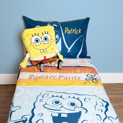NoJo Spongebob Squarepants Plush Toddler Cuddle Pillow Soft Character for Kids Decorative for Travel Playtime Nursery Dcor Gifting Daycare Officially Licensed Product - Image 5