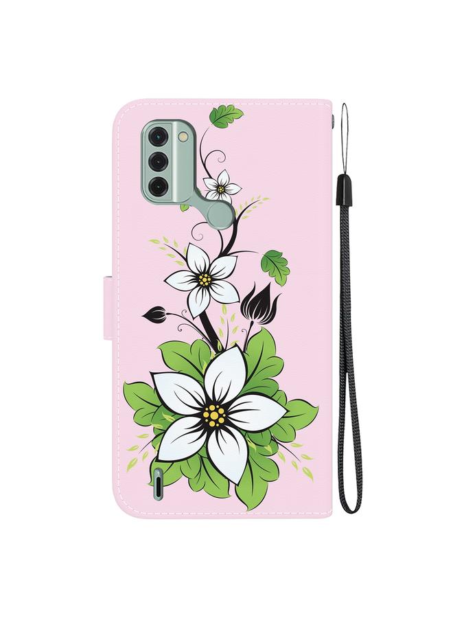 اس-توب جراب هاتف Nokia C31 مصنوع من الجلد برسومات ملونة وملمس كريستالي - Image 3