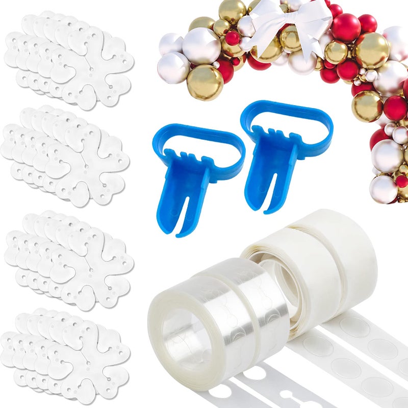 MDOZQ Balloon Arch Kit 20pcs Balloon Flower Clips Tying Tool 328ft Tape Strip 200 Glue Points for Parties - Image 3