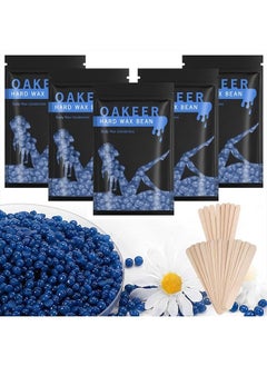 Hard Wax Beans for Body Hair Removal at Home,Oakeer Hair Removal Wax Beads 5 Bags 1.1 lb