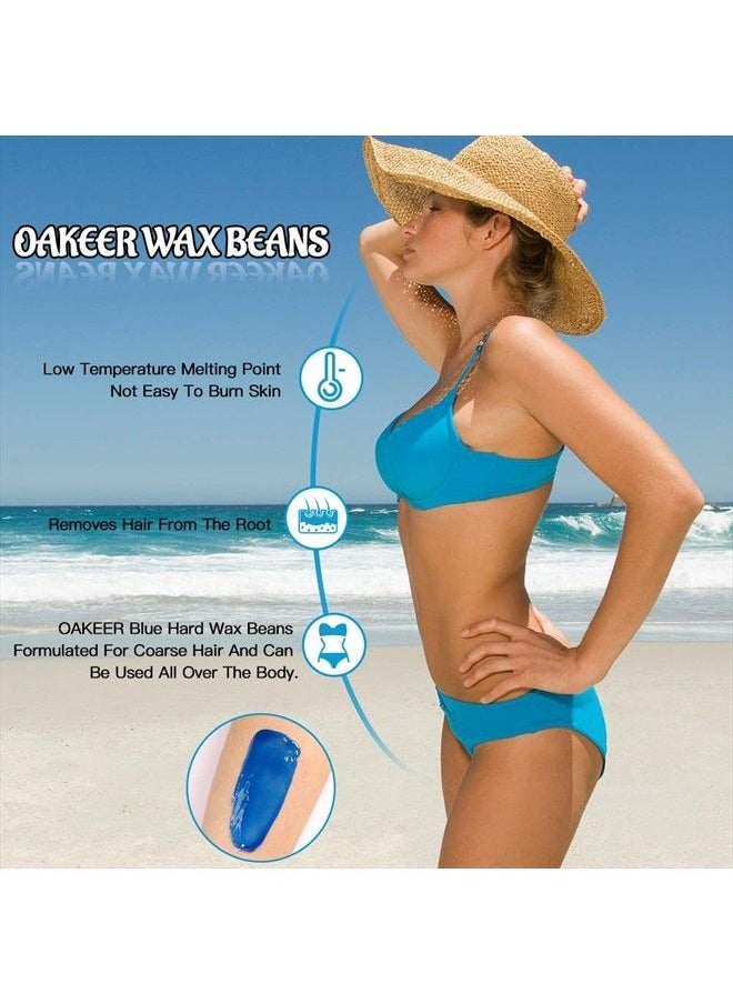 OAKEER - Hard Wax Beans for Body Hair Removal at Home,Oakeer Hair Removal Wax Beads 5 Bags 1.1 lb - Image 1