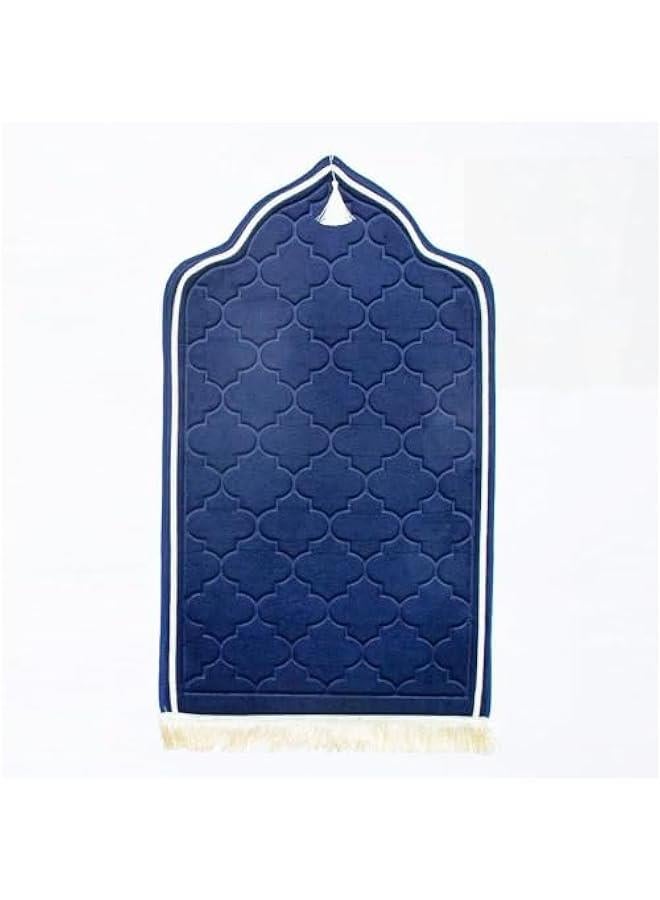 TRASSLE Thick Soft Velvet Muslim Rug, Portable Muslim Prayer Rug, Turkish Prayer Carpet, Plain Solid Prayer Mat Ramadan Eid Gift  - Image 1