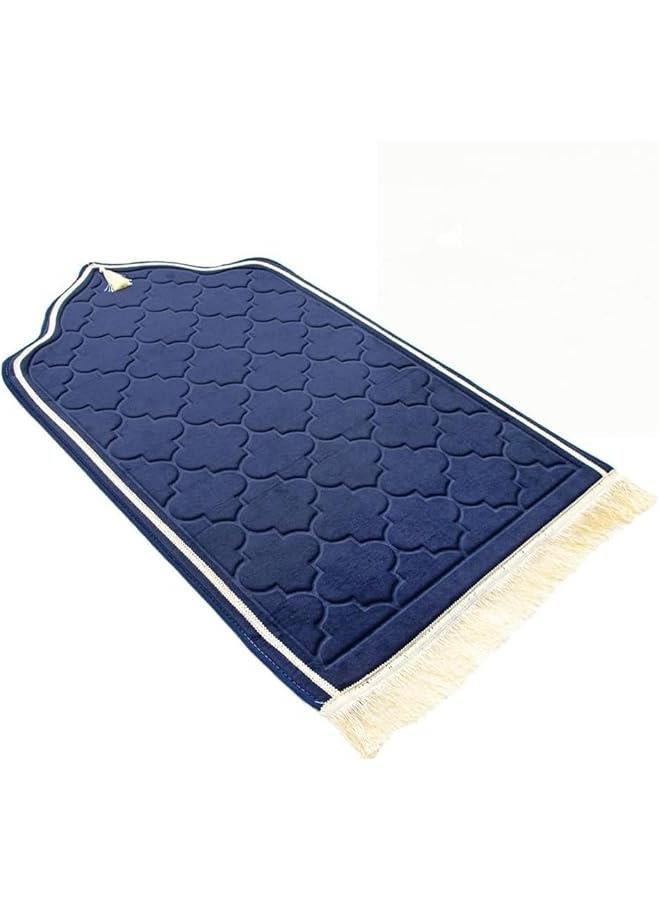 TRASSLE Thick Soft Velvet Muslim Rug, Portable Muslim Prayer Rug, Turkish Prayer Carpet, Plain Solid Prayer Mat Ramadan Eid Gift  - Image 2