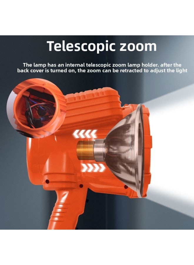 Joan Jingyang 12V Handheld Searchlight Marine Super Bright Flashlight Outdoor Lighting Night Work Xenon Lamp-Color:100w  Hid Zoomable  - Image 3