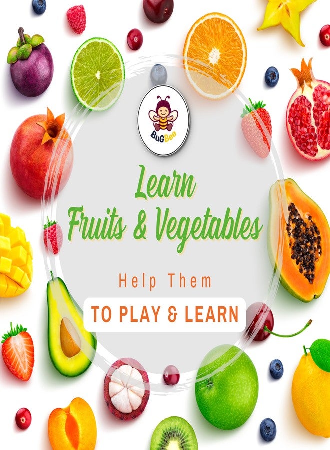 BuGBee Fruits & Vegetables peg Board for Kids | Montessori Toys for 2+ Year Old Boys Girls (Large-Fruits-Vegetable) - Image 5