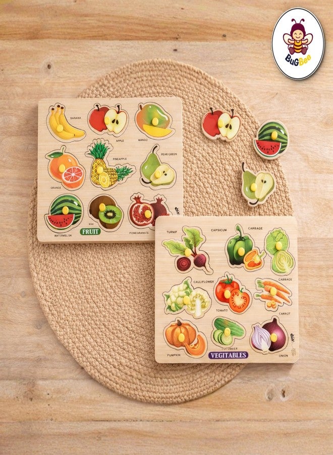 BuGBee Fruits & Vegetables peg Board for Kids | Montessori Toys for 2+ Year Old Boys Girls (Large-Fruits-Vegetable) - Image 4