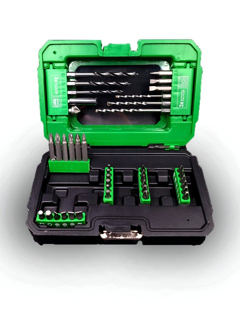 EM-max 41 Pieces Drill Bit Set Twist Fluted Bits for Metal Wood Plastic Metal Ceramic Home Furniture Making and Construction Repairs Maintenance Improvements