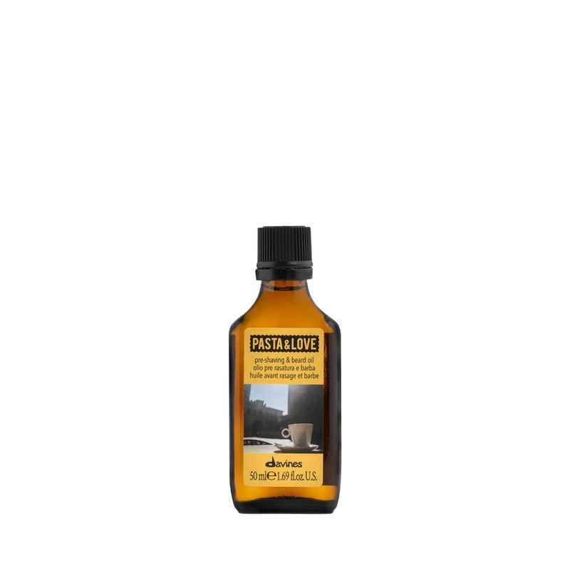Davines Pasta & Love Men's Hydrating and Protective Pre-Shaving Plus Beard Oil, Weightless and Residue-Free, 1.69 fl. Oz. - Image 1